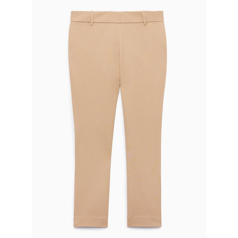 Aritzia Babaton Pants Cohen Slim Ankle Stretch Work Career Trousers Tan 6
